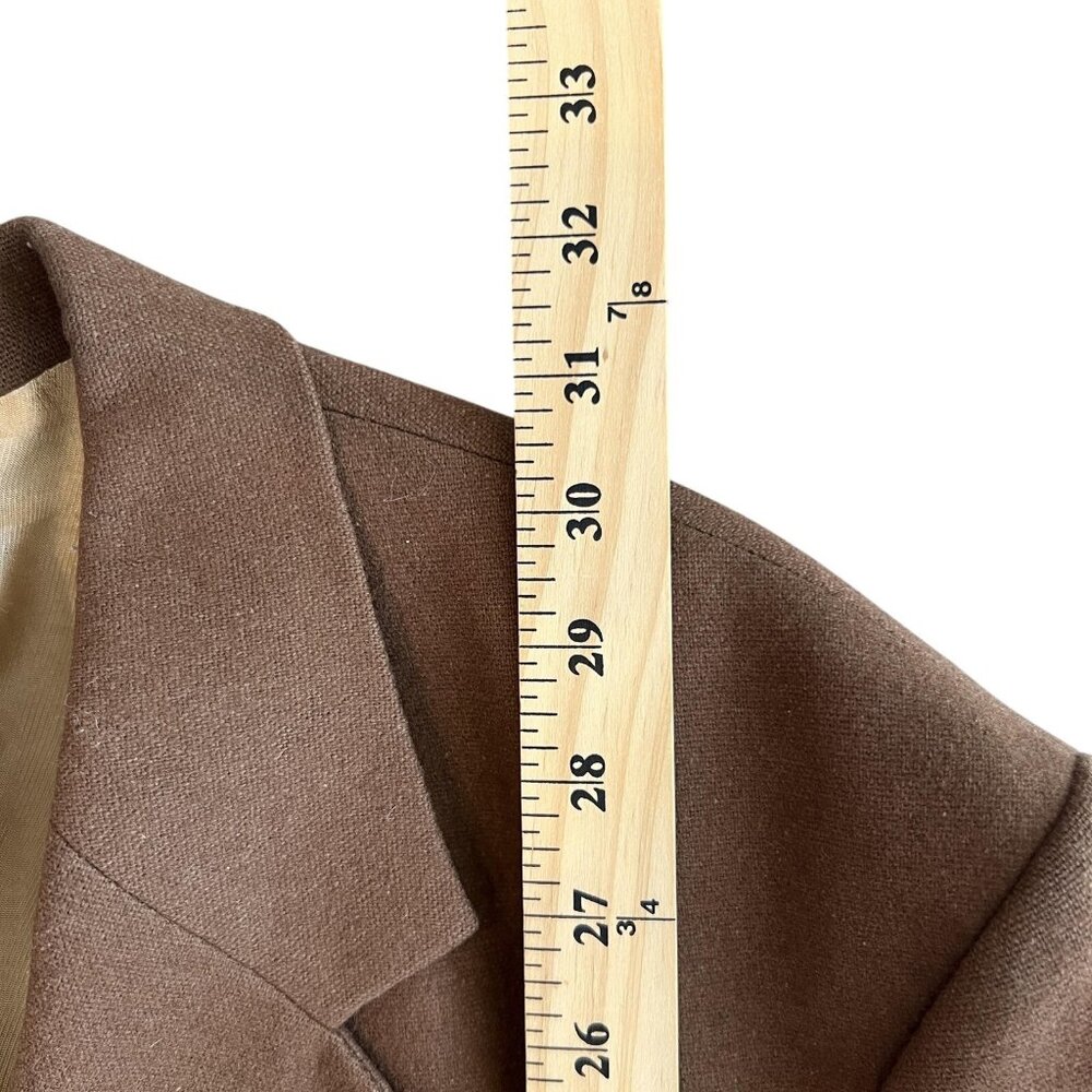 Oscar de la Renta Mens 42R Blazer Brown Wool Cashmere Blend Sport Coat Jacket - Picture 12 of 16